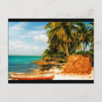 Dreamy Tropical Beach mit Rowboat