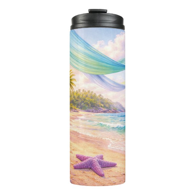 Dreamy Tropical Paradise Thermosbecher (Vorderseite)