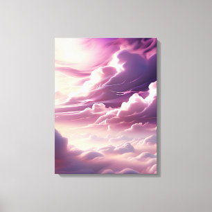 Dreamy Twilight: Ätherische Lila Cloudscape Leinwanddruck