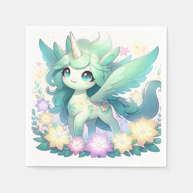 Dreamy Unicorn Babydusche Serviette (Vorderseite)