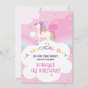 Dreamy Unicorn Einladung zum Geburtstag