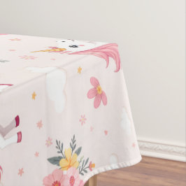Dreamy Unicorns, Regenbogen, Blume, Niedlich Tischdecke