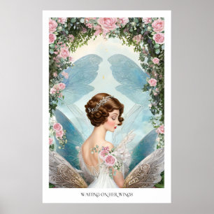 Dreamy Vintag Inspiriert Rose Fairy Poster
