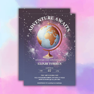 Dreamy Watercolor Adventure erwartet Baby Shower Einladung