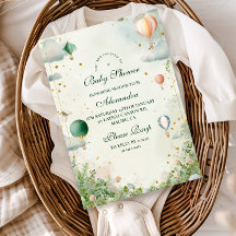 Dreamy Watercolor Balloon Babydusche