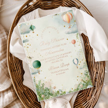 Dreamy Watercolor Balloon Babydusche