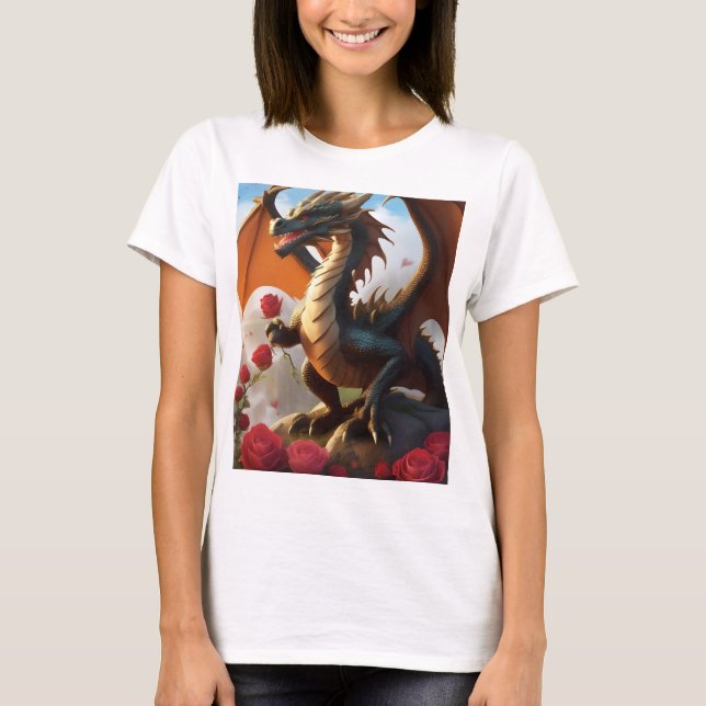 Dreamy Watercolor Dragon T - Shirt (Vorderseite)