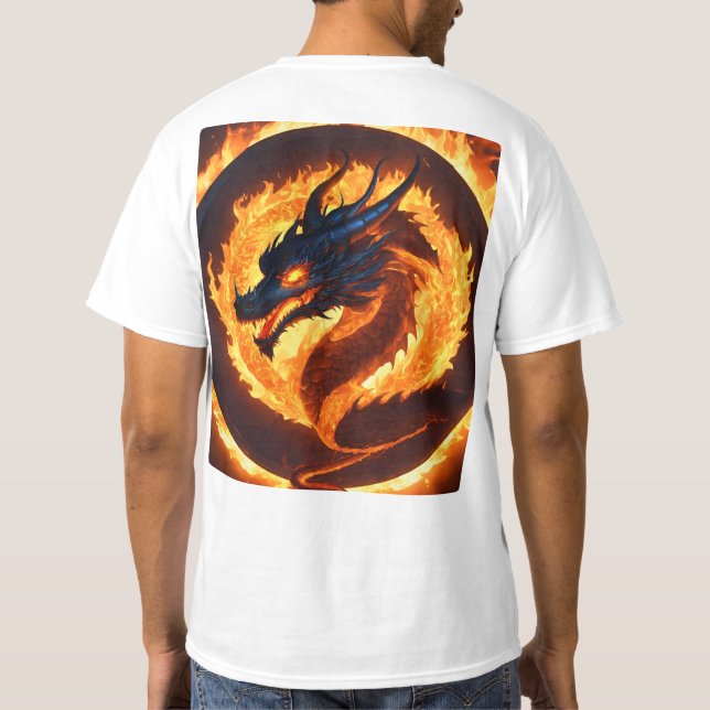 Dreamy Watercolor Dragon T - Shirt Design (Rückseite)