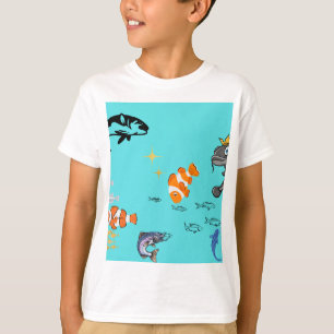 Dreamy Watercolor Fish T - Shirt Design