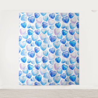 "Dreamy Watercolor Heart Wall Tapestes - Large" Wandteppich
