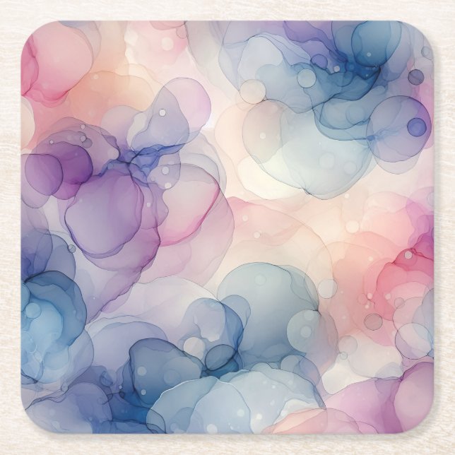 Dreamy Watercolor Kunstvoll wandern Rechteckiger Pappuntersetzer (Vorderseite)