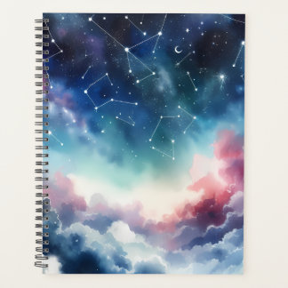 Dreamy Watercolor Night Sky Planer