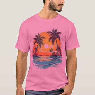 Dreamy Watercolor T - Shirt Design Mit Blick auf d