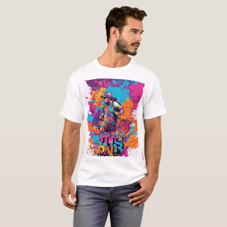 Dreamy Watercolor T - Shirt mit künstlerischem Fla