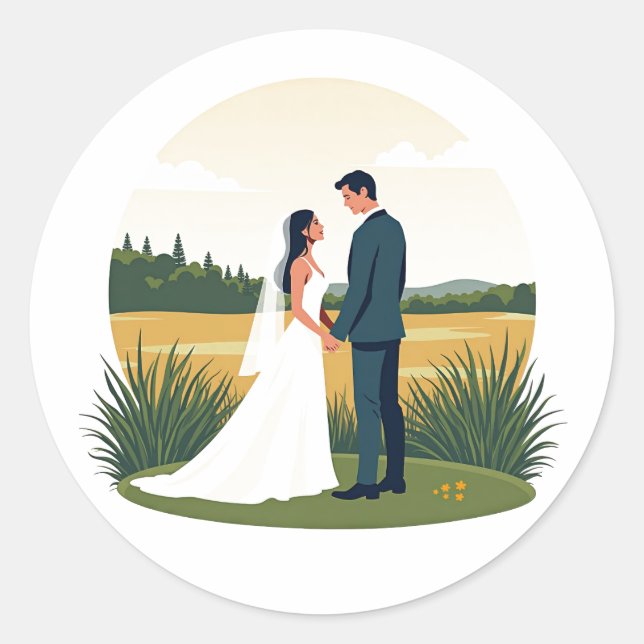 Dreamy Wedding Moment Sticker (Vorderseite)
