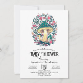 Dreamy Whimsical Mushroom Baby Dusche Einladung