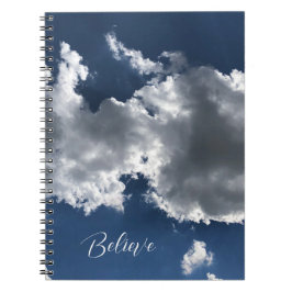 Dreamy White Clouds Foto Spiral Notebook Notizblock