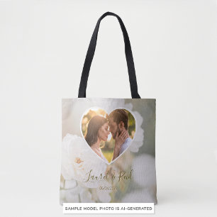 Dreamy White Rose Custom Foto Wedding Names