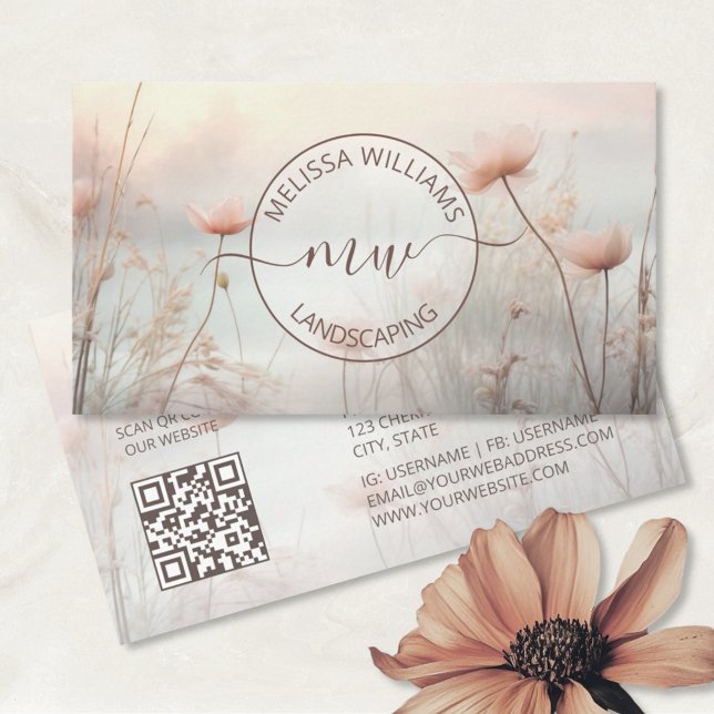 Dreamy Wildflowers Logo Visitenkarte (Von Creator hochgeladen)