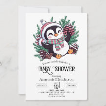 Dreamy Winter Penguin Baby Dusche