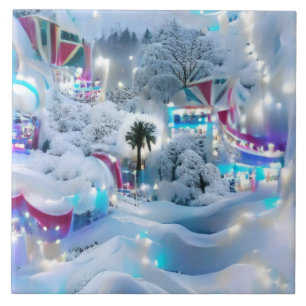 Dreamy Winter Wonderland Lights Fliese