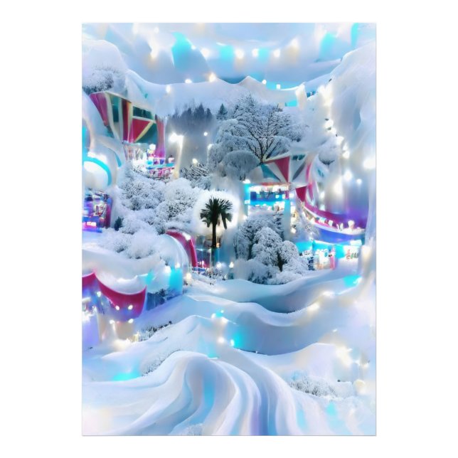 Dreamy Winter Wonderland Lights Fotodruck (Vorne)