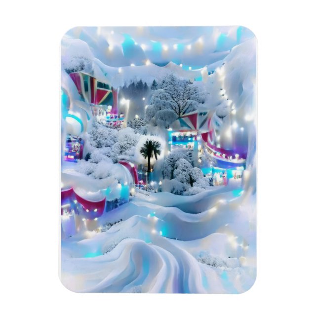 Dreamy Winter Wonderland Lights Magnet (Vertikal)
