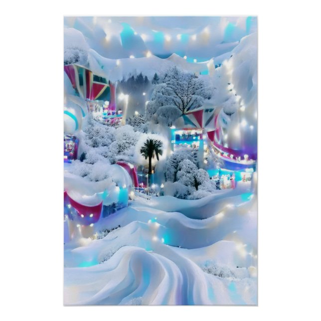 Dreamy Winter Wonderland Lights Poster (Vorderseite)