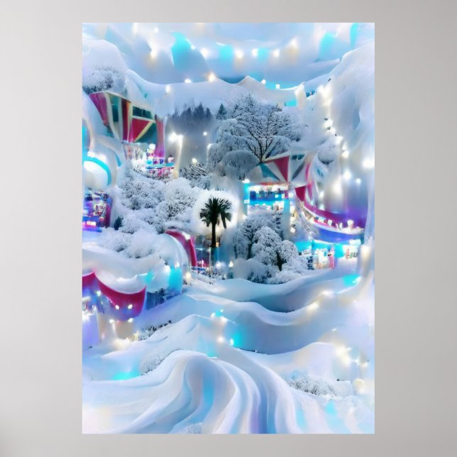 Dreamy Winter Wonderland Lights Poster (Vorne)