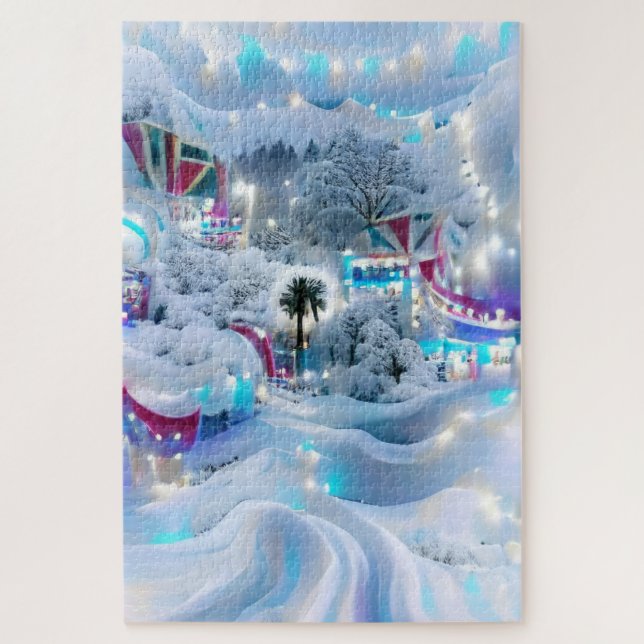 Dreamy Winter Wonderland Lights Puzzle (Vertikal)