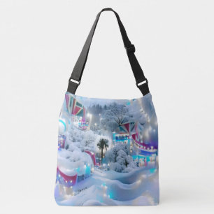 Dreamy Winter Wonderland Lights Tragetaschen Mit Langen Trägern
