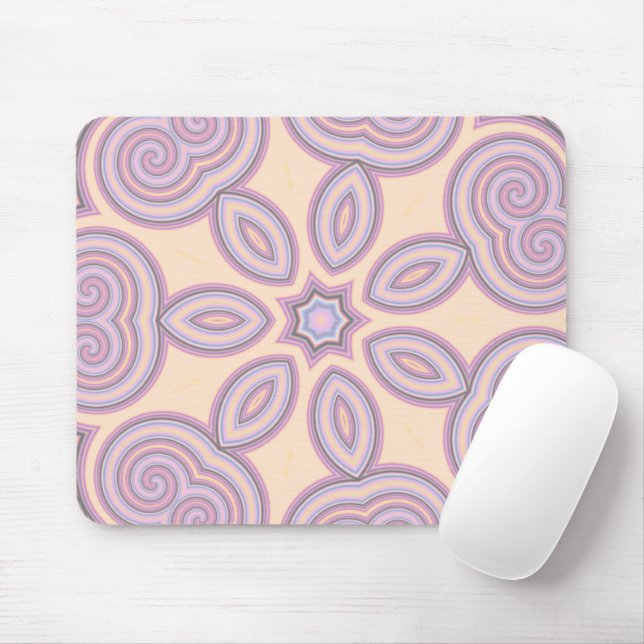 Dreamy Wirbel - Pastellpsychedelisches Muster Mousepad (Mit Mouse)