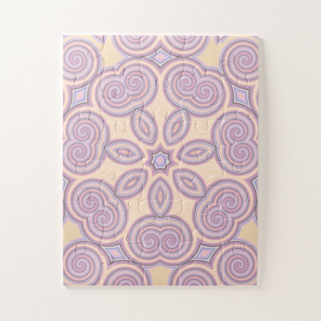 Dreamy Wirbel - Pastellpsychedelisches Muster Puzzle (Vertikal)