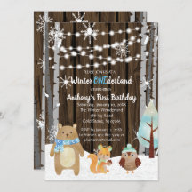 Dreamy Woodland Forest Animals ONEderland Birthday
