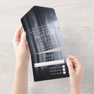 Dreamy Woodland Forest Wedding All In One Einladung