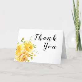Dreamy Yellow Rose Wedding Dankeskarte