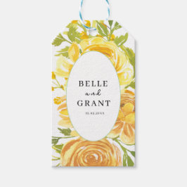 Dreamy Yellow Rose Wedding Geschenkanhänger