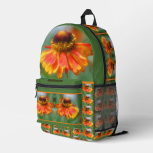 Dreamy Zinnia Blume Mirror Personalisiert Bedruckter Rucksack