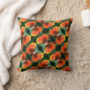 Dreamy Zinnia Blume Pattern Kissen