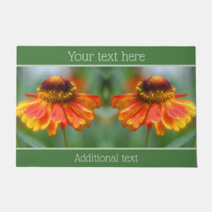 Dreamy Zinnia Blume Personalisiert Fußmatte
