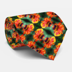 Dreamy Zinnia Flower Pattern    Krawatte