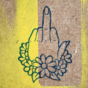 Dreh aus dem Mittelfinger Gummistempel