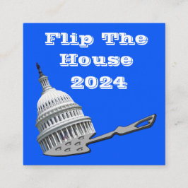 Dreh der Abstimmung im Plenum Blue 2024 Quadratische Visitenkarte