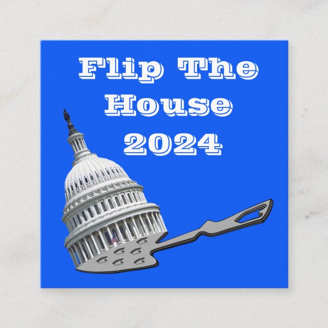 Dreh der Abstimmung im Plenum Blue 2024 Quadratische Visitenkarte (Vorderseite)