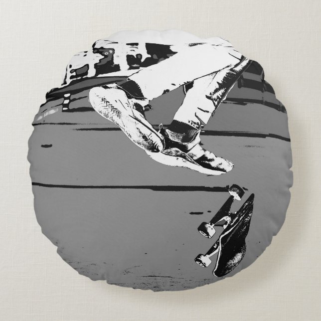 Dreh des Verwaltungsrats Rundes Kissen (Vorderseite)