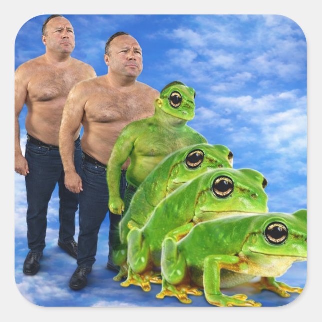 Dreh die Frösche Gay Meme Aufkleber - Satirisch (Vorderseite)