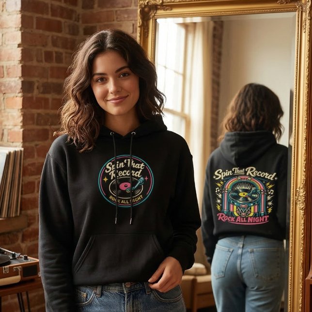 Dreh diese Platte Hoodie (Von Creator hochgeladen)