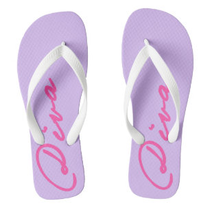DREH DREH mit DIVAtude! (Rosa Buchstaben) Flip Flops