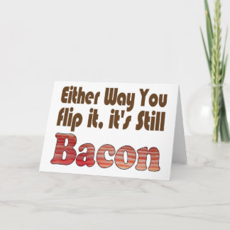 Dreh es um Bacon Feiertagskarte