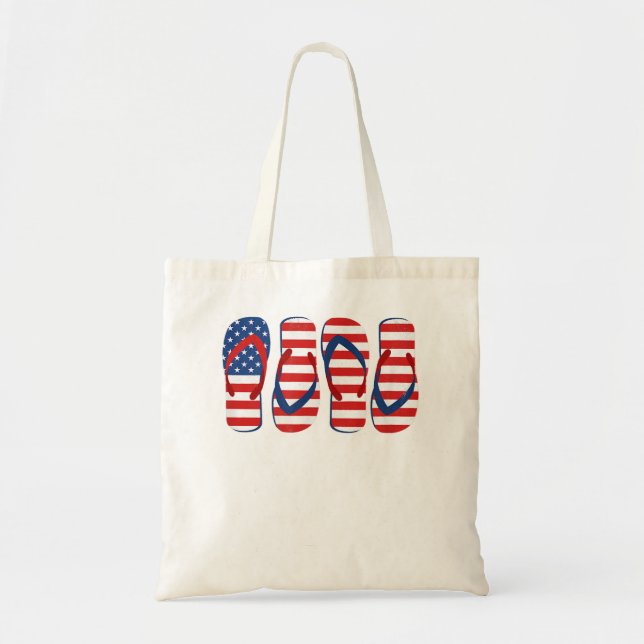 Dreh Flop American Flag 4. Juli USA Independence D Tragetasche (Vorne)